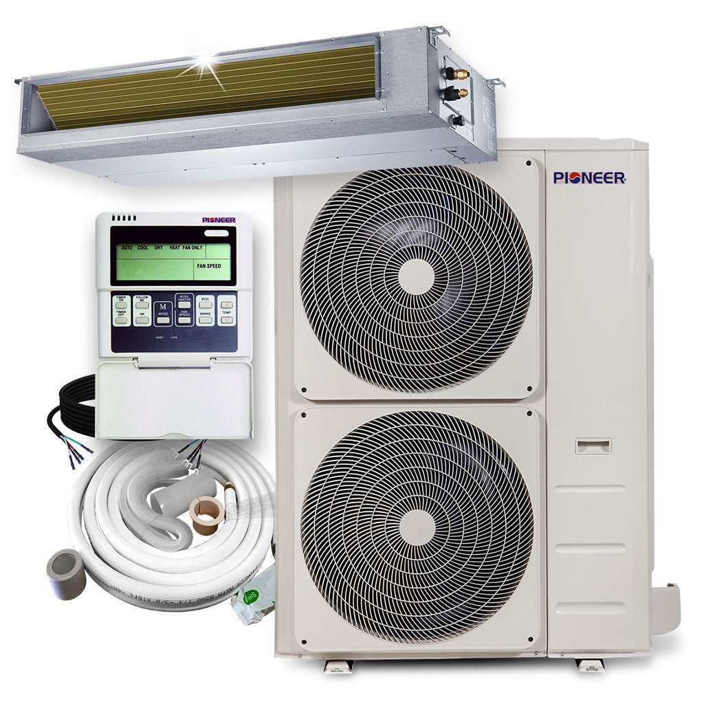 Air Handler Ducted Mini Split Cost Pioneer® 48000 BTU Ceiling