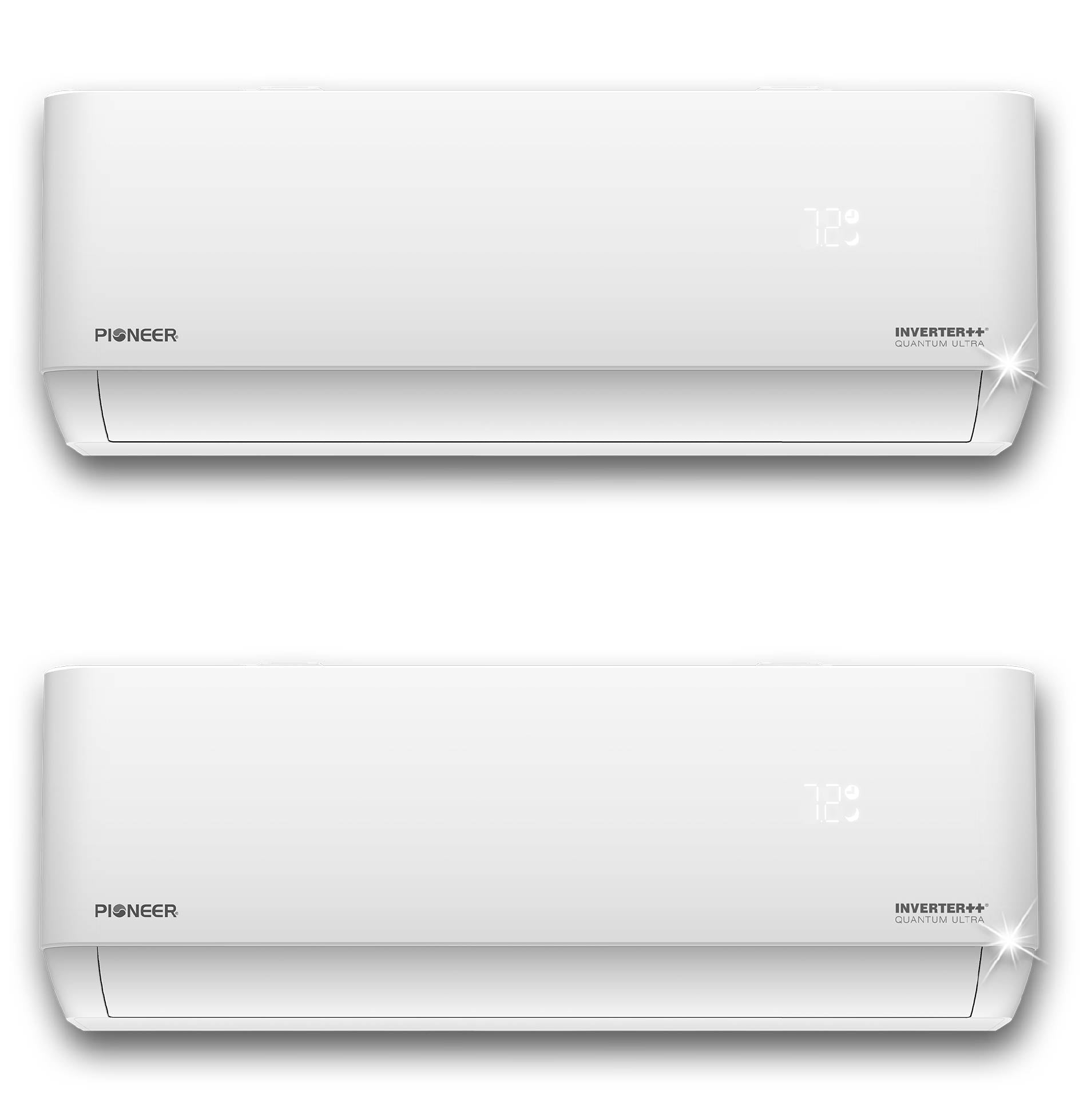 Dual Split 18000 BTU 1.5-Ton Quantum Ultra Wi-Fi 24 SEER2 Energy-Star Multi (2) Zone Wall Mount Air Conditioner Heat Pump 230-Volt