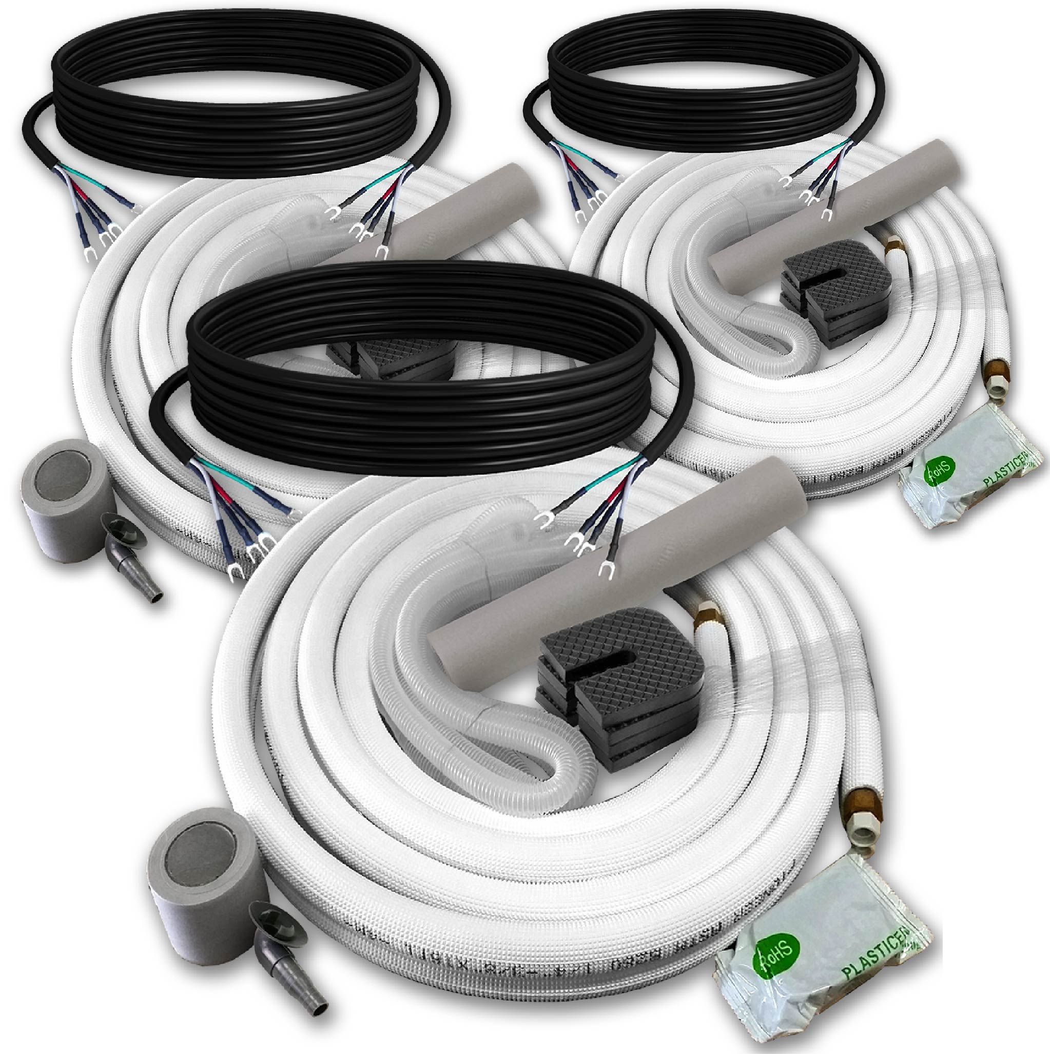 Triple Split 27000 BTU 2.25-Ton Quantum Ultra Wi-Fi 24 SEER2 Energy-Star Multi (3) Zone Wall Mount Air Conditioner Heat Pump 230-Volt