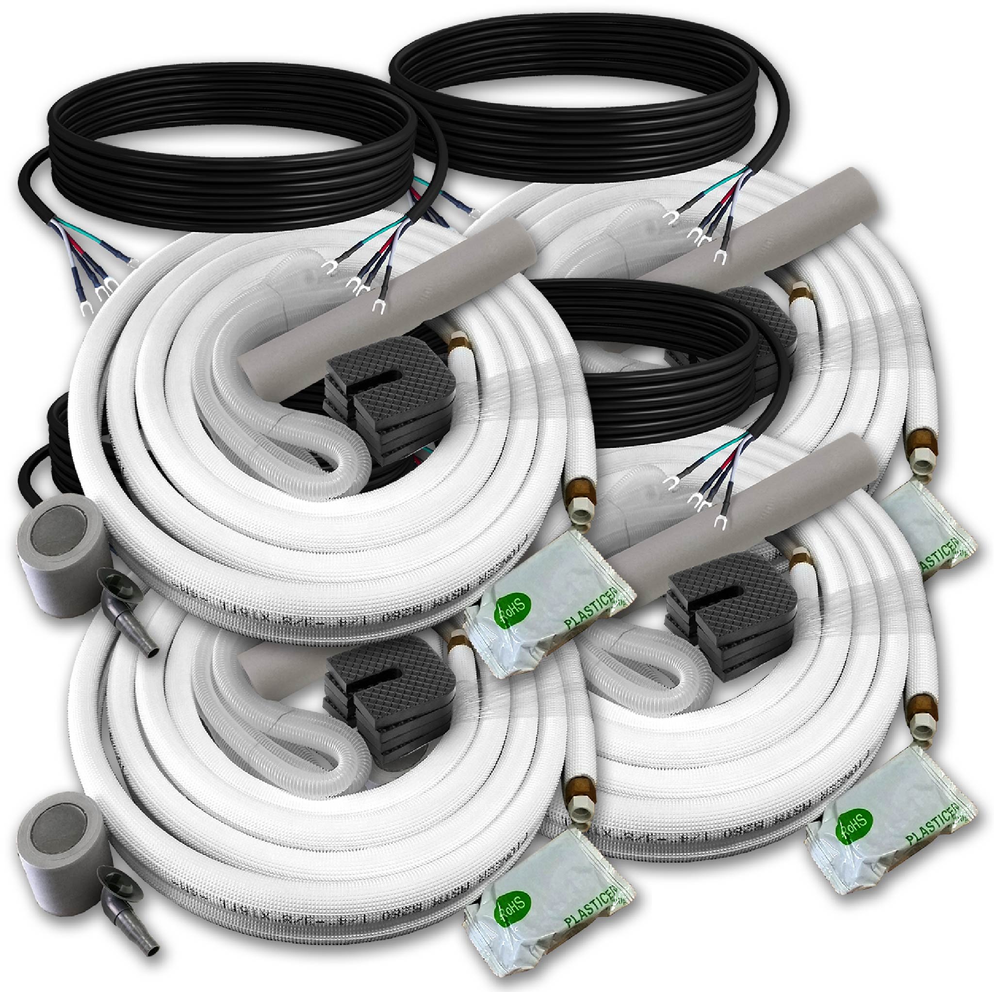 Quad Split 36000 BTU 3-Ton Quantum Ultra Wi-Fi 22.5 SEER Energy-Star Multi (4) Zone Wall Mount Air Conditioner Heat Pump 230-Volt