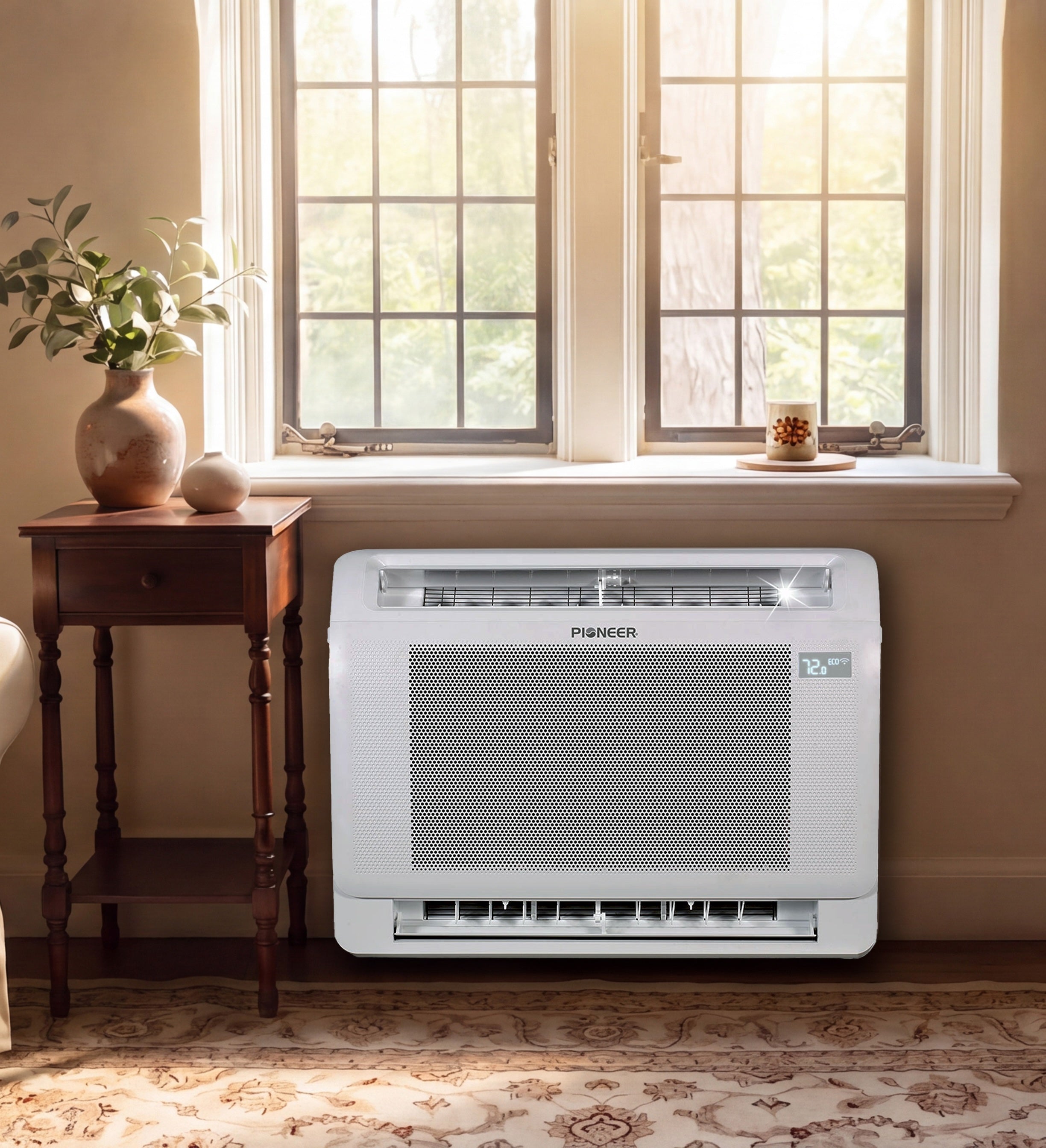 Pioneer® Quantum Ultra™ 12,000 BTU 24.6 SEER2 230V Floor/Low-Wall Mounted Console Ductless Mini-Split Air Conditioner Inverter Heat Pump Full Set