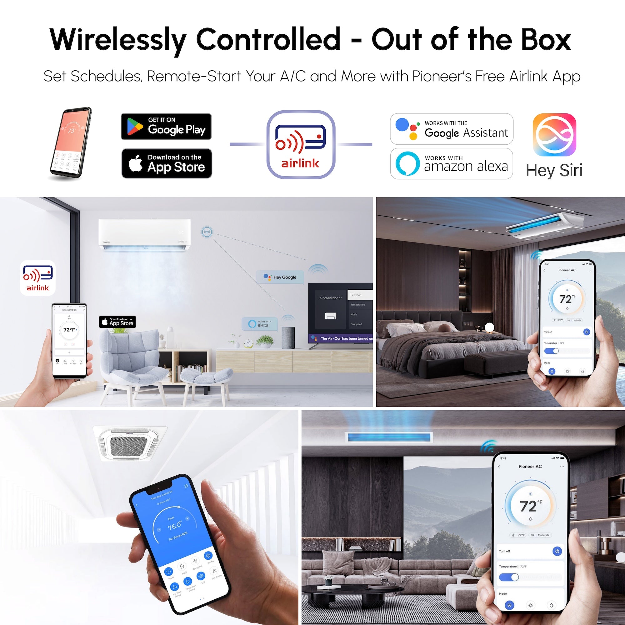 Pioneer® Multi (3) Circuit Quantum Ultra Series 24 SEER2 Triple Zone Outdoor Section Inverter++ Energy-Star Air Conditioner Heat Pump 230V