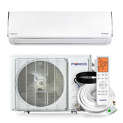 Pioneer air conditioning unit with indoor and outdoor units on a white background