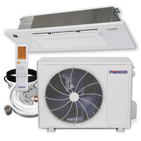 Pioneer® Quantum Ultra™ 18,000 BTU 22 SEER2 230V Single-Way Ceiling Recessed Cassette Ductless Mini-Split Air Conditioner Inverter Heat Pump Full Set