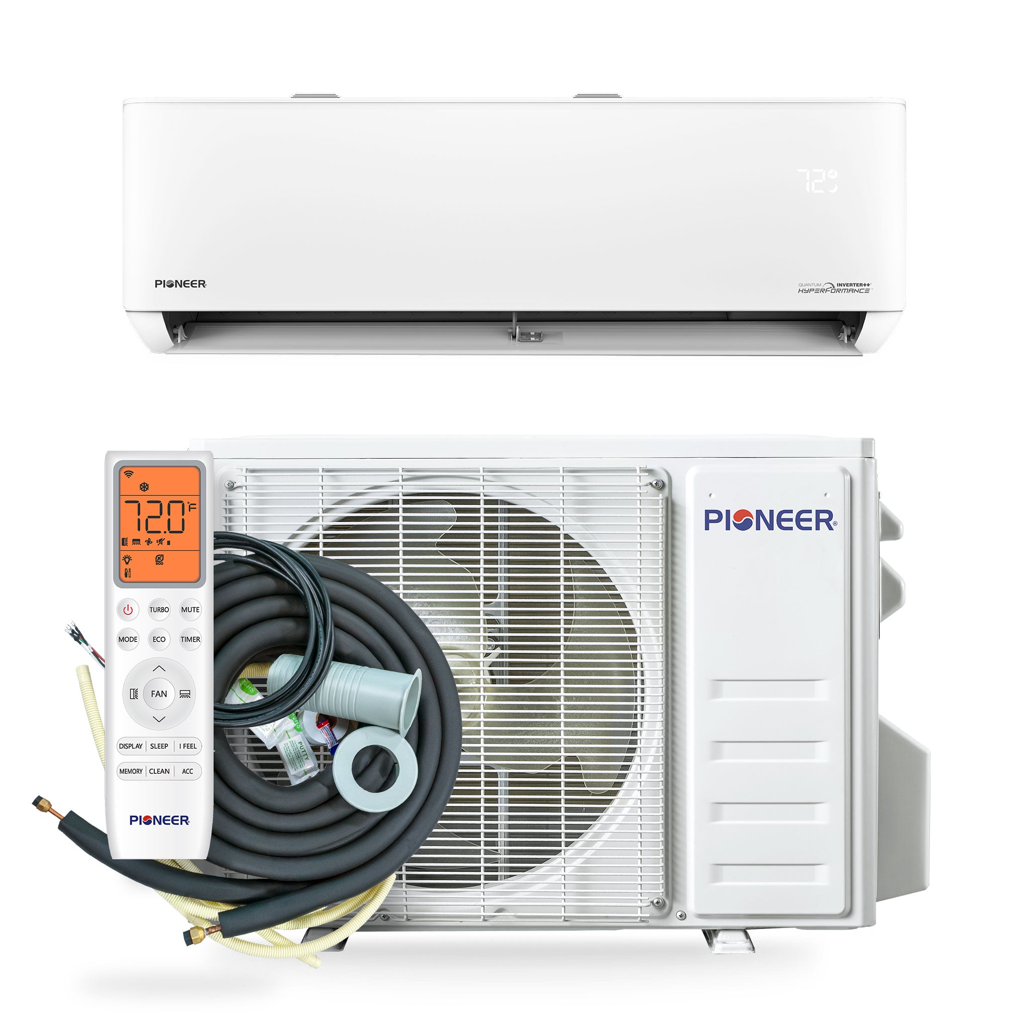 Pioneer Quantum Hyperformance 18,000 BTU 23.5 SEER2 230V High-Wall Ductless Mini-Split - Thumbnail 4