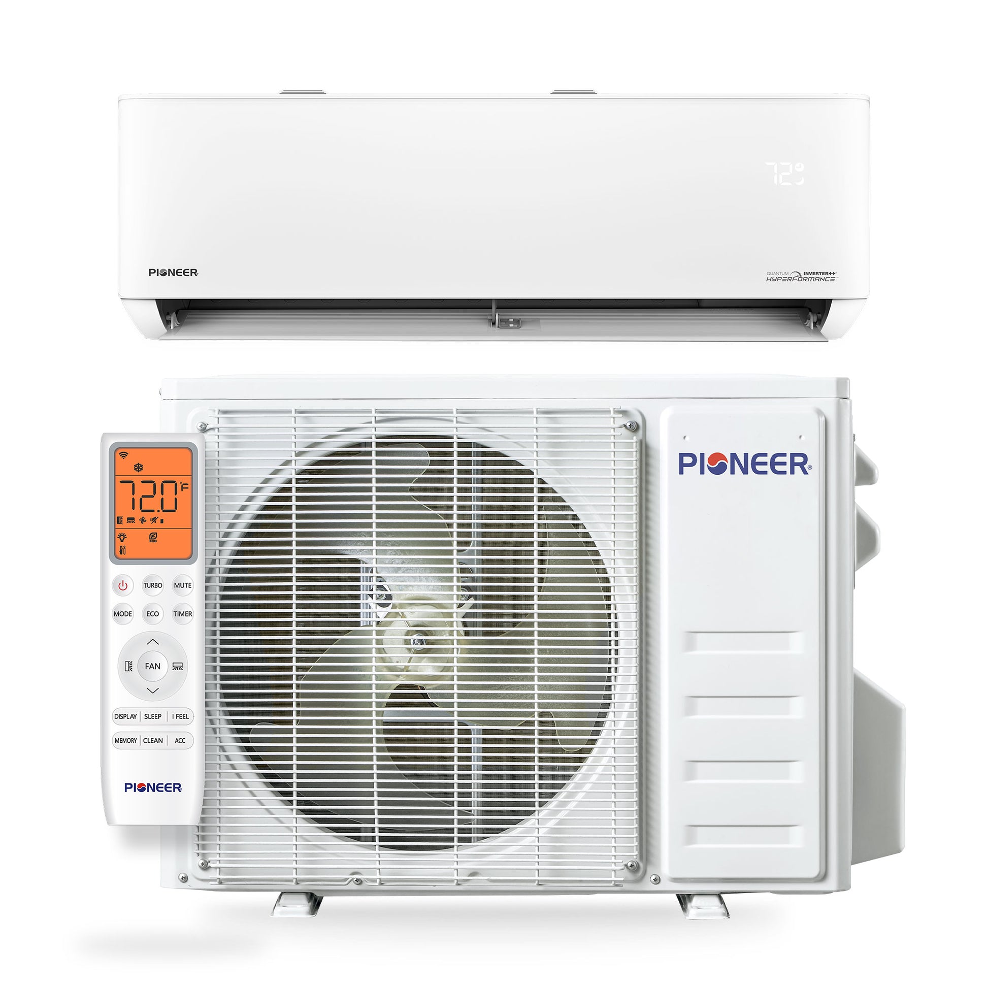 Pioneer air conditioner on a white background