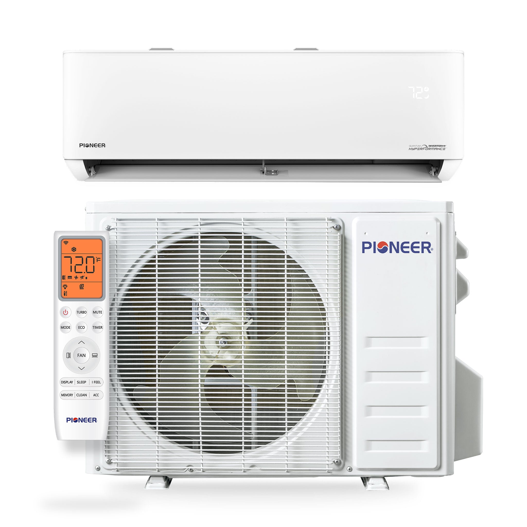 Pioneer air conditioner on a white background