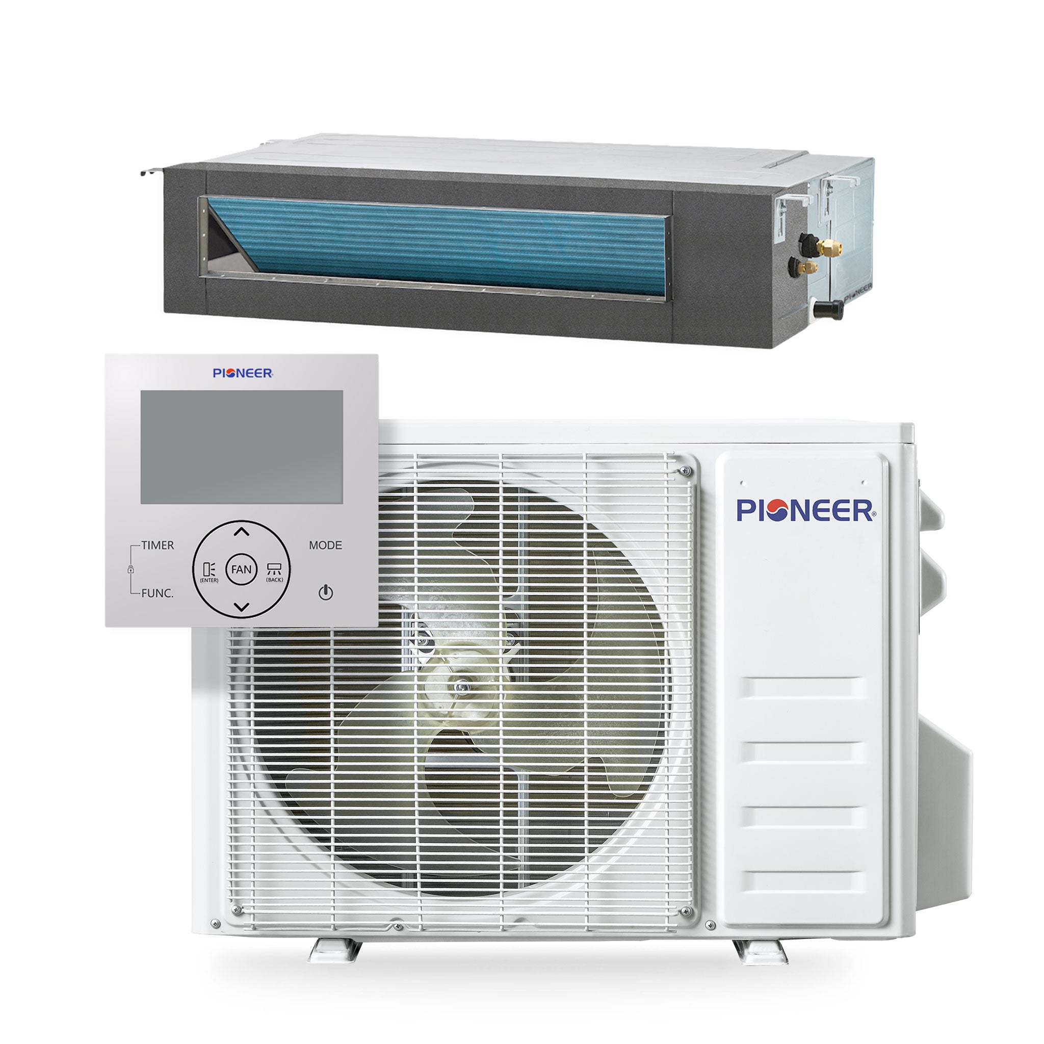 Pioneer Quantum Ultra 22,000 BTU 19 SEER2 230V Ceiling Concealed Ducted Mini-Split Heat Pump - Thumbnail 3