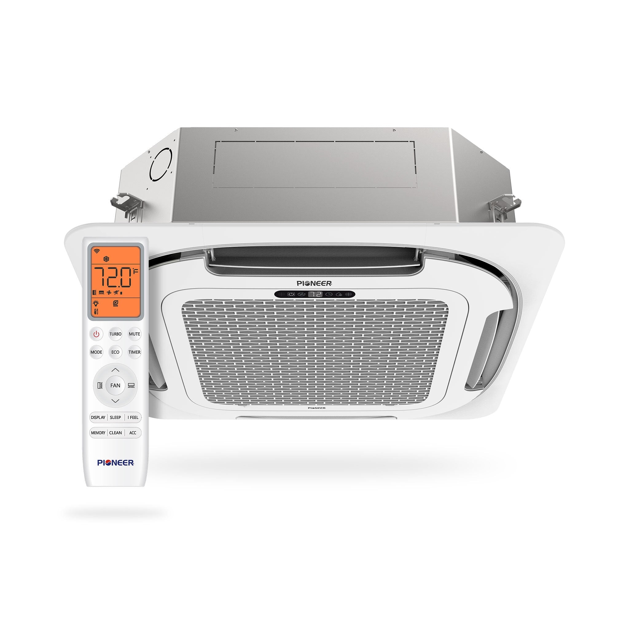 Pioneer Multi Zone 18,000 BTU Quantum Ultra Ceiling Cassette Indoor Section Ductless Mini-Split Wi-Fi Inverter++ Air Conditioner Heat Pump 230V - Thumbnail 2