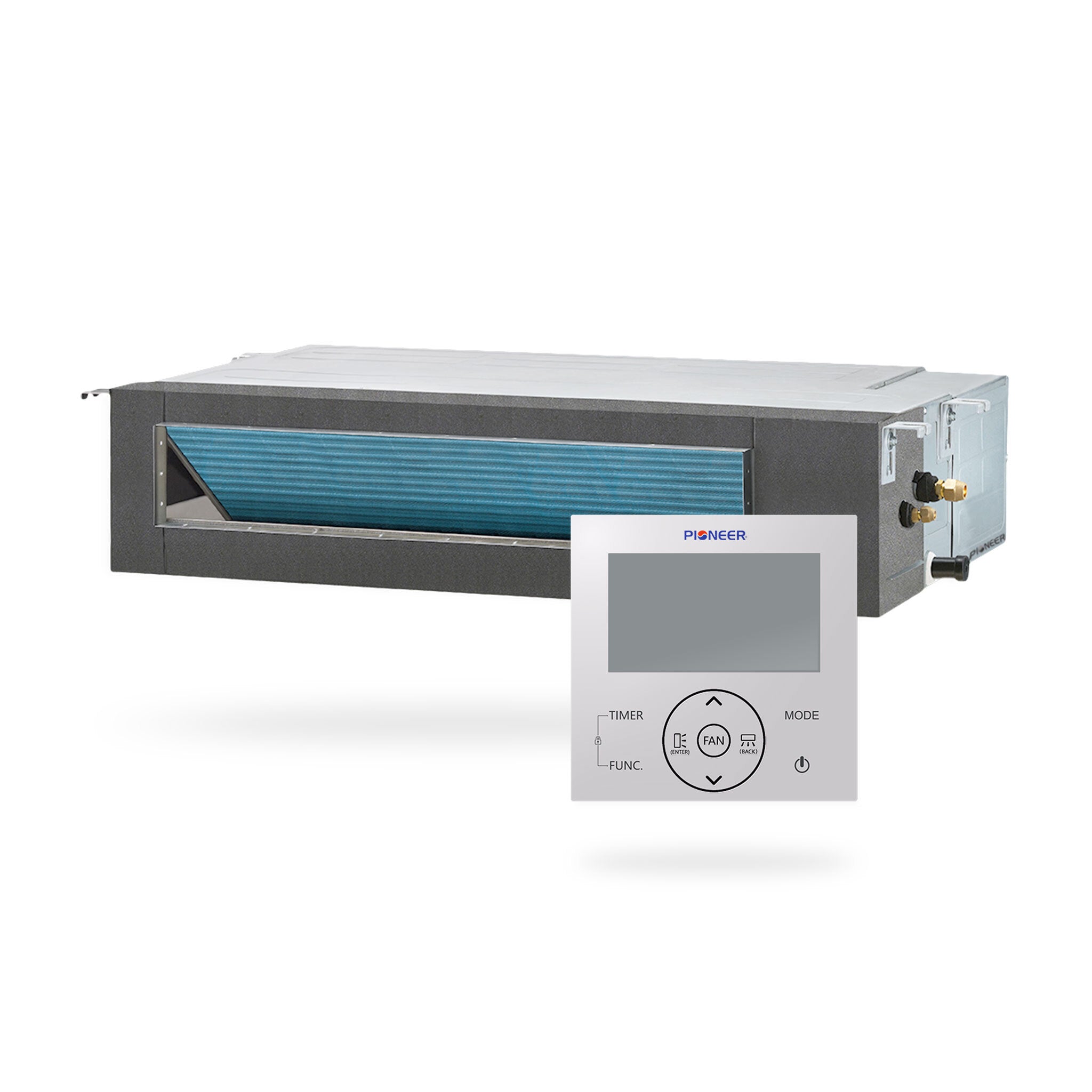 Pioneer® Multi Zone 18,000 BTU Quantum Ultra Ceiling Concealed Indoor Section Ductable Mini-Split Wi-Fi Inverter++ Air Conditioner Heat Pump 230V