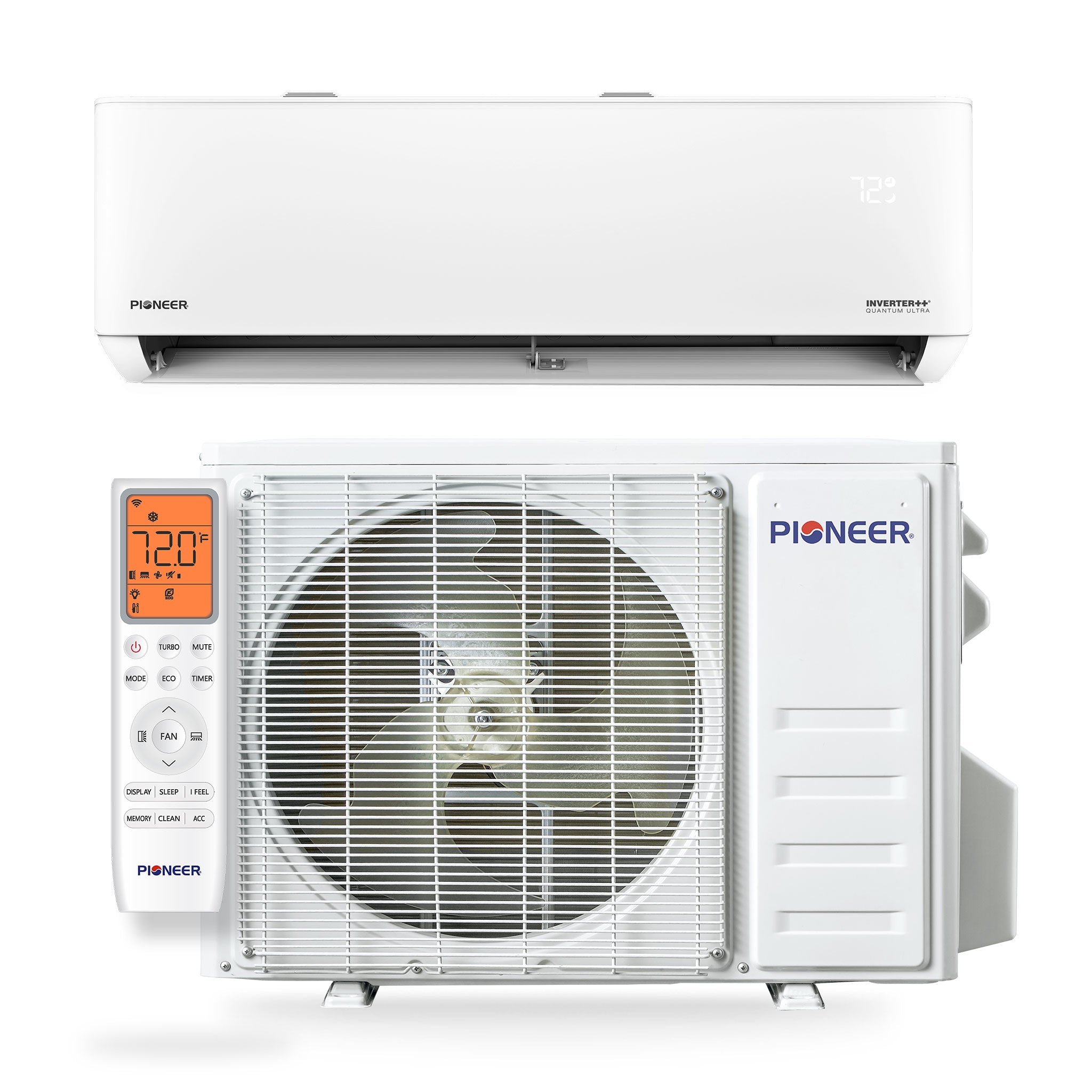Pioneer Quantum Ultra 12,000 BTU 23 SEER2 115V High-Wall Ductless Energy-Star Mini-Split Air Conditioner Inverter Heat Pump Full Set - Thumbnail 2