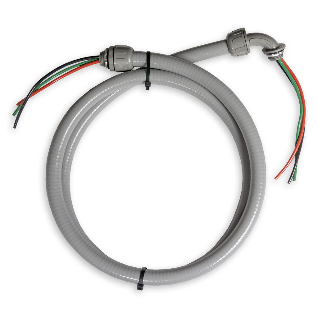 6 Ft Plastic Flexible Whip 10 AWG 3 Lead Conduit