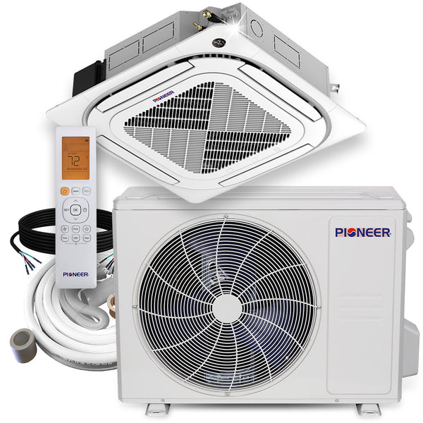 Pioneer® 24,000 BTU Ceiling Cassette Mini-Split AC Heat Pump